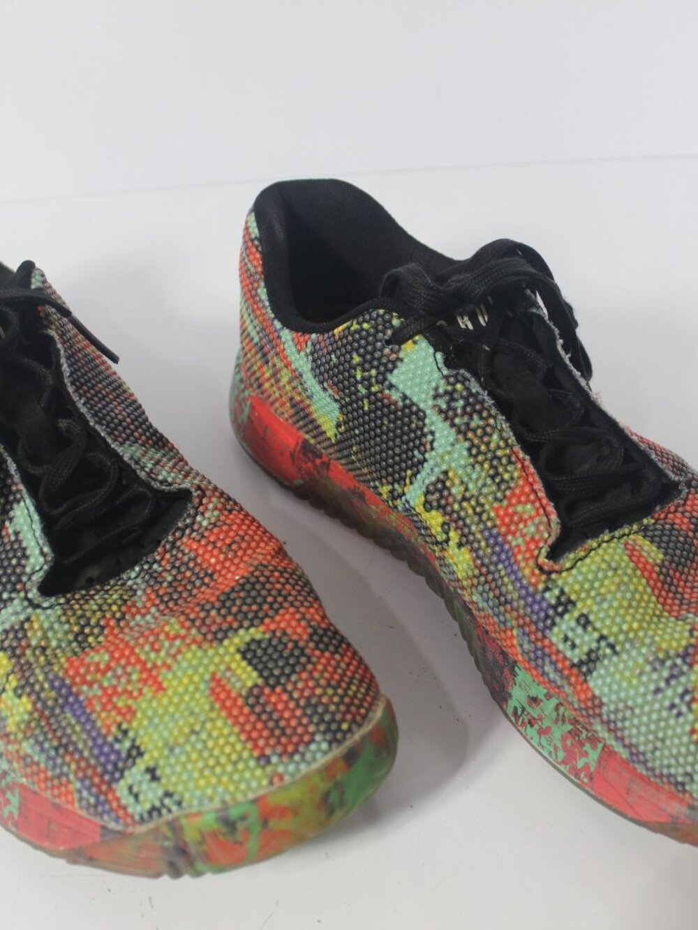 NO BULL MENS LIMITED EDITION OUTWORK GYM GLITCH CMYK MULTICOLOR SNEAKERS SZ. 11